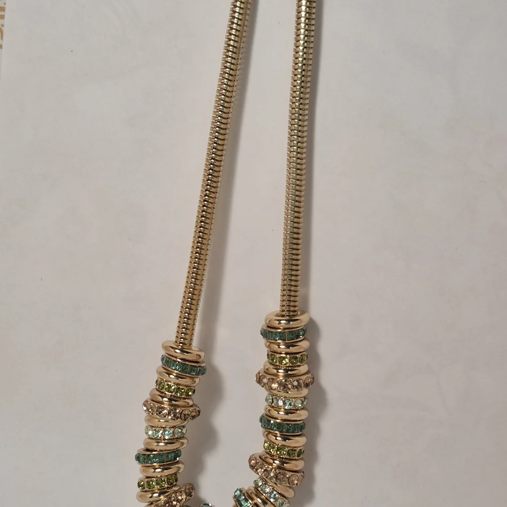 INC International Concepts Gold and Teal Necklace - Picture 8 of 11
